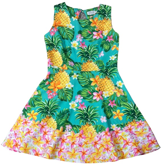 Molly Bracken Dresses & Skirts - NWOT Molly Bracken Pineapple Floral Sleeveless Dress Size Medium